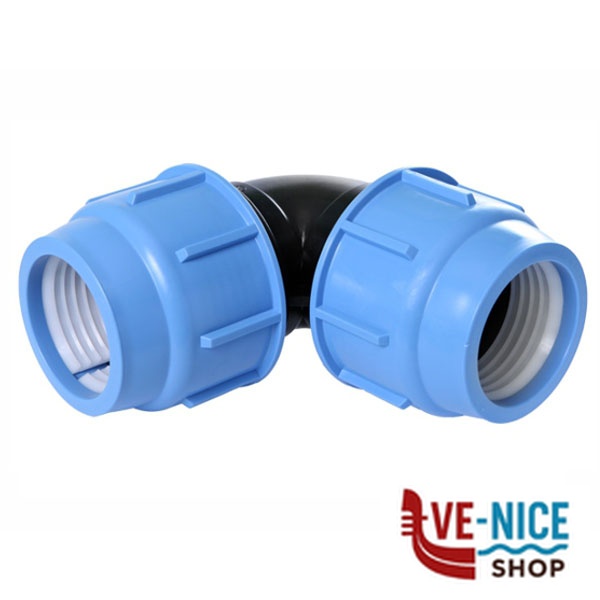 GOMITO PRESSIONE POLIPROPILENE mm 25 B120025000A RACCORDI PRESSIONE F - immagine 2