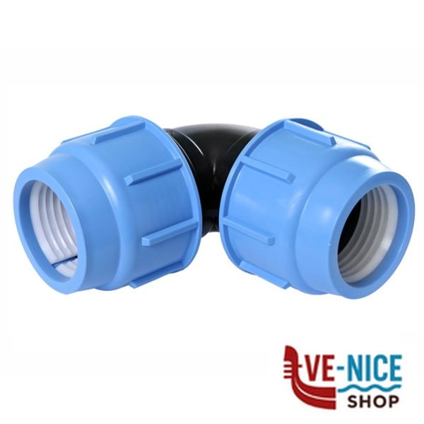 GOMITO PRESSIONE POLIPROPILENE mm 25 B120025000A RACCORDI PRESSIONE F - immagine 5