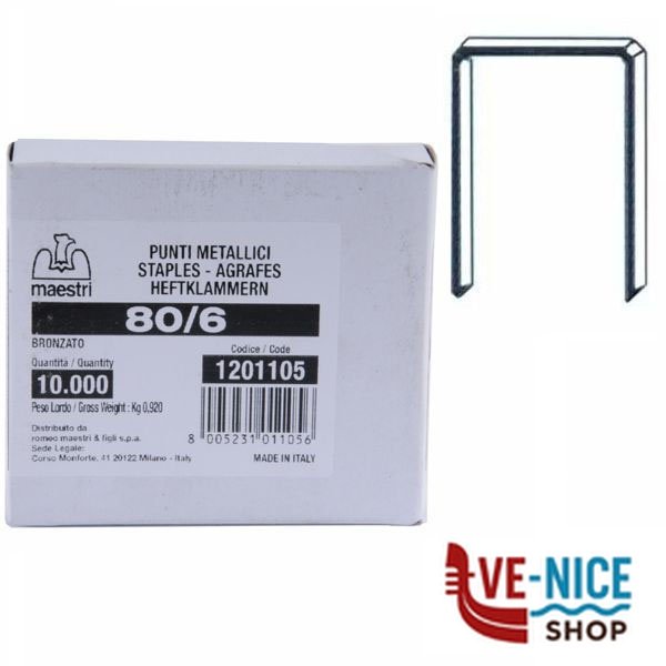 PUNTI mm 10 Pz 10000 BRONZATI 80/10 MAESTRI 1201109 FISSATRICI e ACCESSORI F - immagine 3