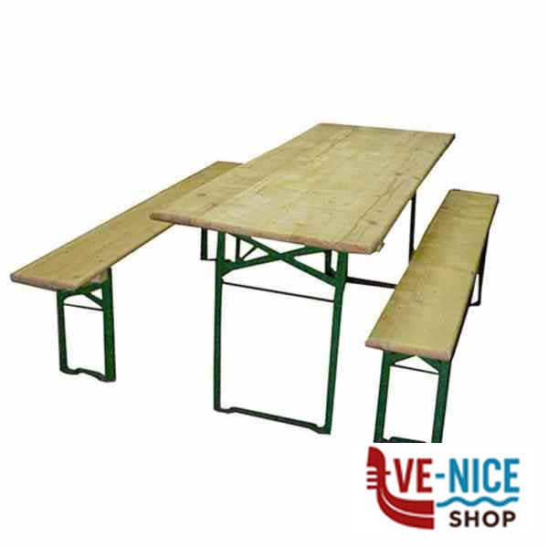 SET BIRRERIA LEGNO PLUS cm 220x80 h 74 SN22080 SET BIRRERIA C - immagine 2