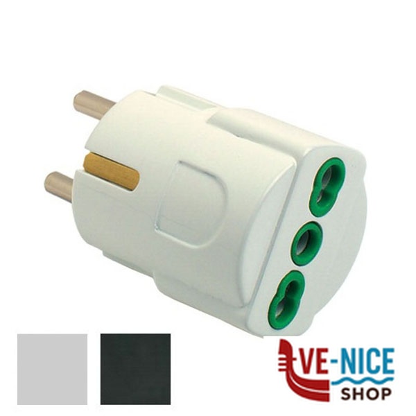 ADATTATORE SCHUKO 10/16A+T NERO 81091 FME 81091 SPINE E ADATTATORI ELETTRICI F - immagine 3