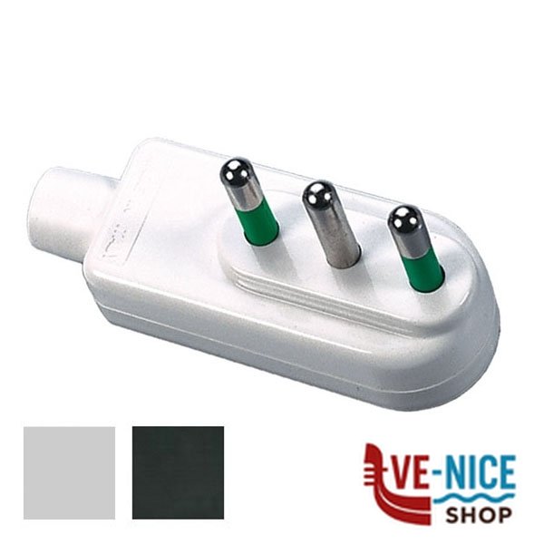 SPINA SQUADRA PIATTA 10A+T NERA 80031 FME 80031 SPINE E ADATTATORI ELETTRICI F - immagine 3