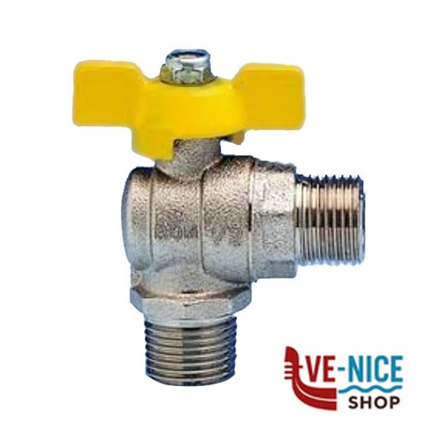 RUBINETTO SQUADRA METANO-GPL 1/2"M x 1/2"M ENOLGAS G0363N04 RACCORDI GAS F - immagine 4