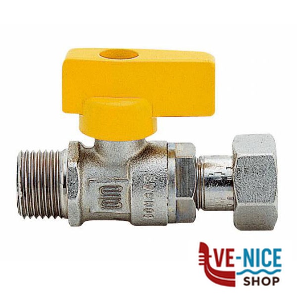 RUBINETTO LINEARE METANO-GPL 1/2"M x 1/2"F ENOLGAS G0325N35 RACCORDI GAS F - immagine 5