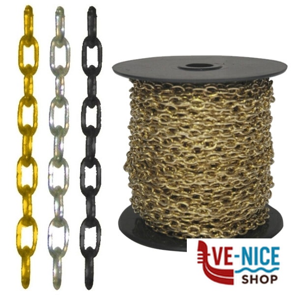 CATENA FORZATINA NICHELATA mm 1,50 m 25 AREF CF015FN1025N00B CATENE DECORATIVE F - immagine 3