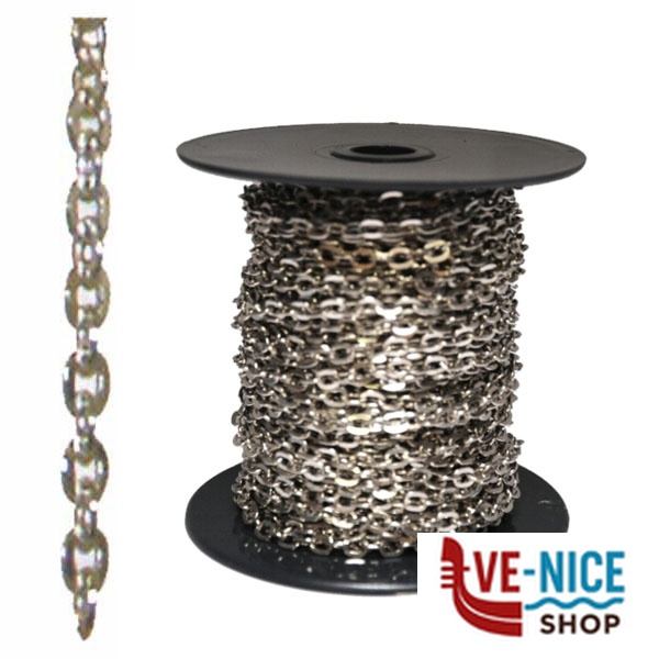 CATENA FORZATINA BATTUTA NICHEL. mm 1,00 m 25 AREF CF010ZN1025N00B CATENE DECORATIVE F - immagine 3