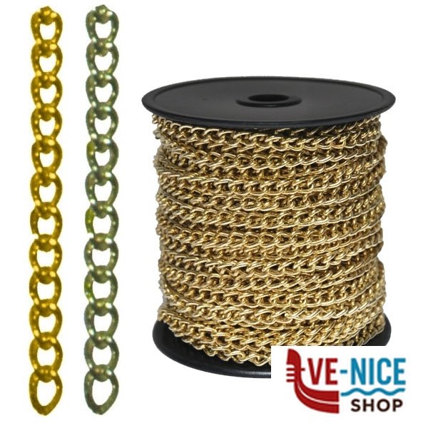 CATENA GROUMETTE NICHELATA mm 1,00 m 25 AREF CF010MN1025N00B CATENE DECORATIVE F - immagine 2