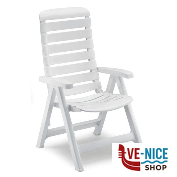 POLTRONA RESINA PIEG.CLEOPATRA BIANCA 1125 SCAB 1125 ARREDO GIARDINO SCAB C - immagine 3