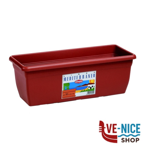VASO MED RETTANGOLARE COCCIO 50x20 h 16 STEFANPL 79955 VASI PLASTICA F - immagine 3