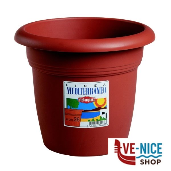 VASO MED TONDO COCCIO 26 h 20,0 STEFANPL 82260 VASI PLASTICA F - immagine 2