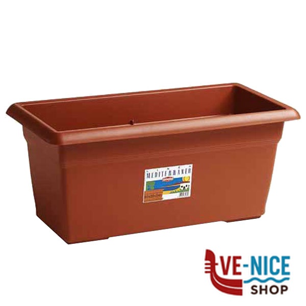 VASO MED RETTANGOLARE COCCIO 80x39 h 34 STEFANPL 84280 VASI PLASTICA F - immagine 2