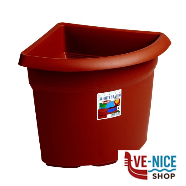 VASO MED ANGOLARE COCCIO 45x45 h 40 STEFANPL 92450 VASI PLASTICA F - immagine 3