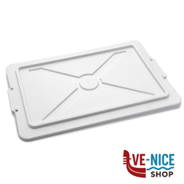 COPERCHIO FRIGOR BIANCO 50x34 1660M3 GIGANPL 1660M3/BI SENZA MANIGLIE VASCHETTE INDUSTRIALI C - immagine 2