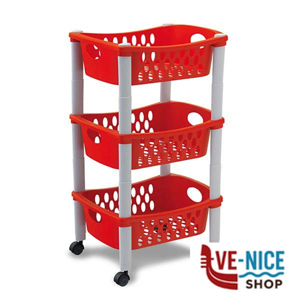 CARRELLO P.3 OTELLO cm 30x40 h 70 STEFANPL 50861-50862-50863 CARRELLI DOMESTICI C - immagine 2