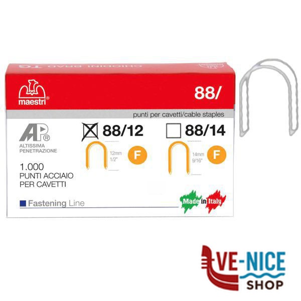 PUNTI FISSACAVO mm 12 Pz 1000 88/12 MAESTRI 1102005 FISSATRICI e ACCESSORI F - immagine 4