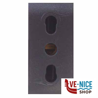FRUTTO COMFORT PRESA BIPASSO 10/16A+T ANTRACITE 7779 FRUTTI E SUPPORTI F - immagine 3