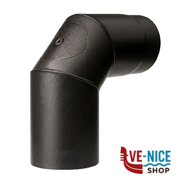 GOMITO ACCIAIO 90^ 13 NERO ISPEZ. 2MM AETERNUM ALA R40 200 400 222 TUBI ACCIAIO F - immagine 2