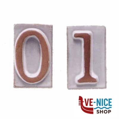 NUMERO CIVICO VASARTE TERRACOTTA 1 TELCOM T3109/1 TERRACOTTA ARREDO ESTERNO C - immagine 3