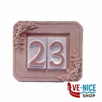 PORTANUMERO VASARTE TERRACOTTA POSTI 2 TELCOM T3118 TERRACOTTA ARREDO ESTERNO C - immagine 2