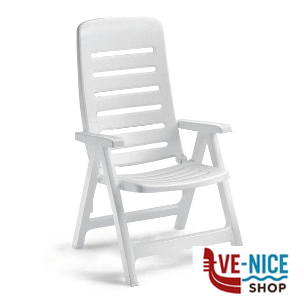 POLTRONA RESINA PIEG.QUINTILLA BIANCA 1135 SCAB 1135 ARREDO GIARDINO SCAB C - immagine 3