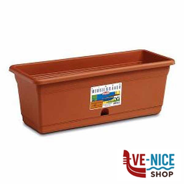 VASO PORTOFINO RETT RISERVA ACQUA 50 STEFANPL 79958 VASI PLASTICA F - immagine 2