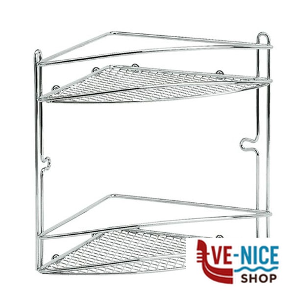 MENSOLA BAGNO CROMO STAR ANGOLARE 21x21 h 26 ARTEX 29.16.60 MENSOLE BAGNO C - immagine 2