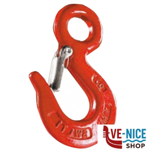 GANCIO PORTATA CARBONIO CON SICURA kg 1000 A204S1 GANCI PORTATA F - immagine 2