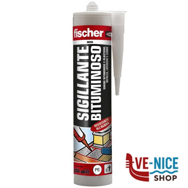 SILICONE BITUMINOSO NERO SB280 ml 280 FISCHER 553127 FISCHER F - immagine 3