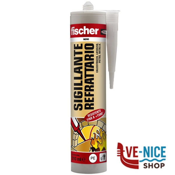 SILICONE ALTA TEMP.SR 1200 NERO ml 300 FISCHER 544448 FISCHER F - immagine 2