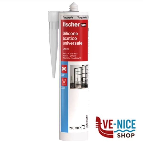 SILICONE ACETICO UNIVERS. SAM M TR ml 280 FISCHER 09219 FISCHER F - immagine 3