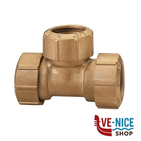 RACCORDO PRESSIONE OTTONE T mm 32 ENOLGAS H0316S25 RACCORDI PRESSIONE F - immagine 2