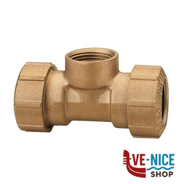 RACCORDO PRESSIONE OTTONE T F 1" mm 32 ENOLGAS H0312S75 RACCORDI PRESSIONE F - immagine 4