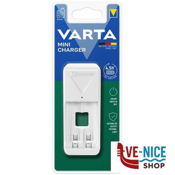 CARICABATTERIE MINI CHARGER VARTA 57656.101.401 PILE F - immagine 2