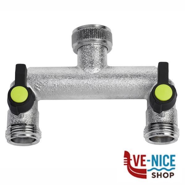 PRESA 2 RUBINETTI 3/4F + 3/4M OTT 469B AQUATECH 469B RACCORDI GIARDINAGGIO F - immagine 4