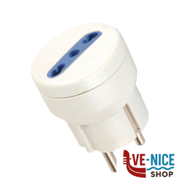 ADATTATORE 10/16A+T SCHUKO BIANCO SYNTESY 05273 SL1010 SPINE E ADATTATORI ELETTRICI F - immagine 3