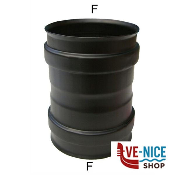 MANICOTTO INOX 10 FF NERO PELLET 300 MARAL NPMC05-100FF TUBI PELLET F - immagine 2