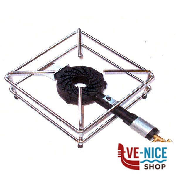 FORNELLONE GAS GPL 4 PIEDI CROMATO 30x30 103 FORNELLI GAS C - immagine 2
