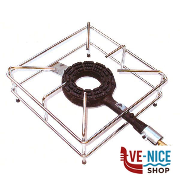 FORNELLONE GAS GPL 4 PIEDI CROMATO 40x40 104 FORNELLI GAS C - immagine 2