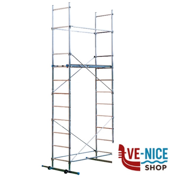 TRABATTELLO FIRST 5 PRESTO h 379 ALLUMINIO TUBESCA 02400905 SCALE MULTIUSO-TRABATTELLI F - immagine 3