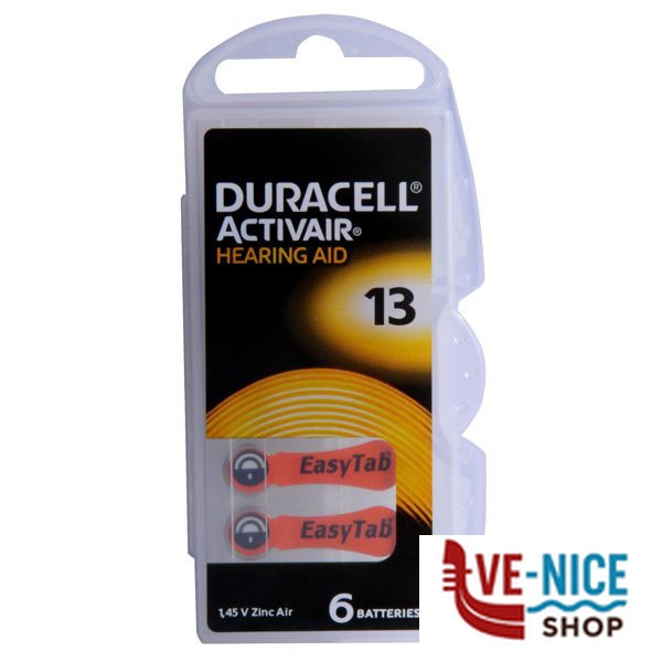 PILA BOTTONE HEARING AID Pz 6 DA13 DURACELL DUR13 PILE F - immagine 2