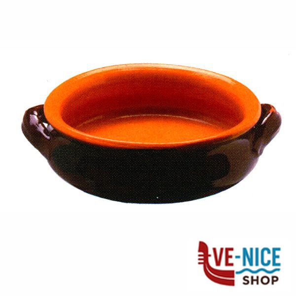 TEGAME 2 MANICI BASSO cm 30 BRUNA COLI' PR27BR30 PENTOLE TERRACOTTA C - immagine 3