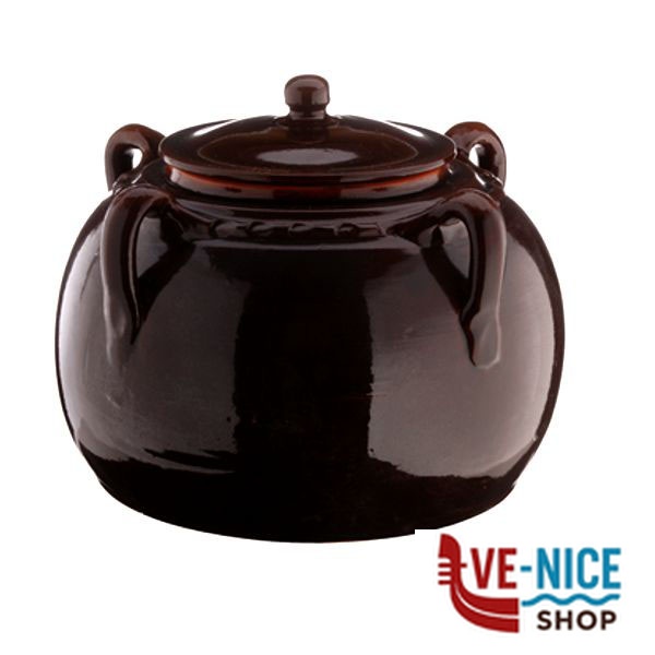 FAGIOLIERA 4 MANICI COPERCHIO cm 20 BRUNA COLI' PR20BR20 PENTOLE TERRACOTTA C - immagine 2