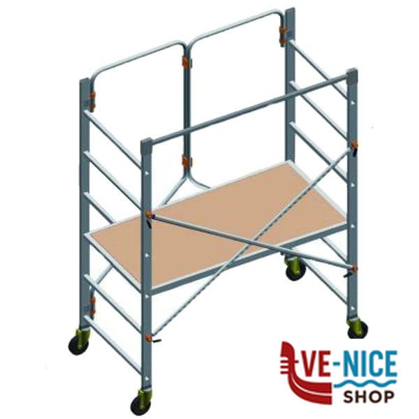 TRABATTELLO ALLUMINIO PIEGO SPECIAL h 198 FACAL PIEGO-SP SCALE MULTIUSO-TRABATTELLI F - immagine 4