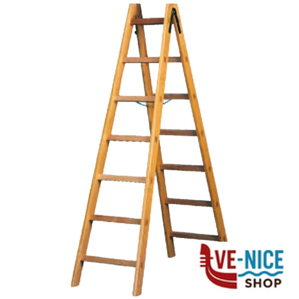 SCALA LEGNO DOPPIA SALITA GR.6 FACAL PIOLO175 SCALE INDUSTRIALI F - immagine 3
