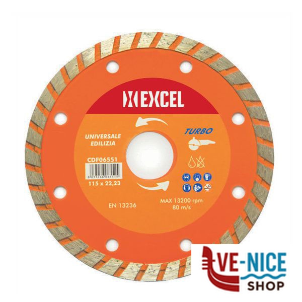 DISCO DIAMANTATO CC 230 UNIVERSALE EXCEL 03950 WW0107230 DISCHI DIAMANTATI F - immagine 3