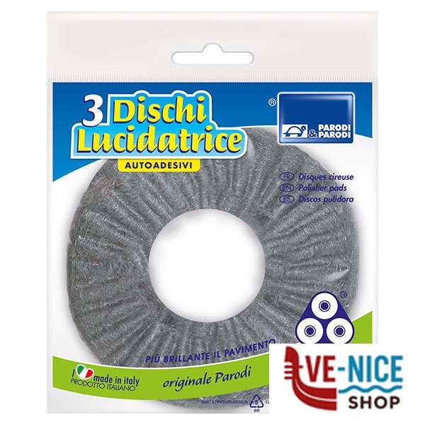 DISCO LUCIDATRICE LANA ACCIAIO Pz 3 PARODI 105 SPAZZOLE PULIZIA C - immagine 3