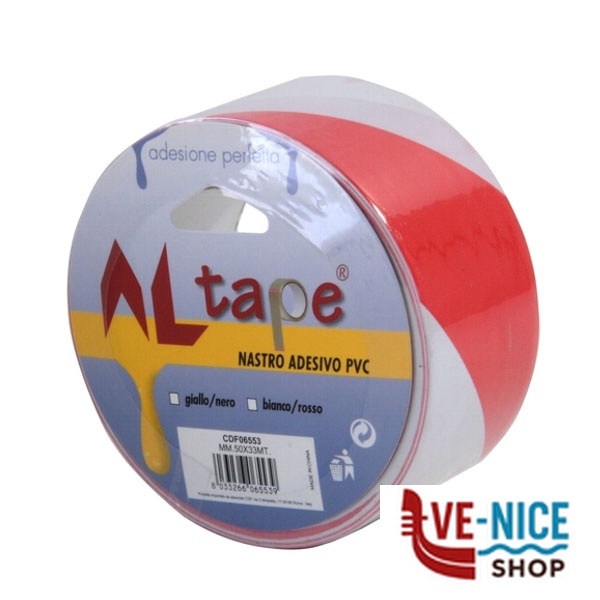 NASTRO SEGNALETICA ADESIVO B/R m 33 ALTAPE 06553 SEGNALETICA F - immagine 2