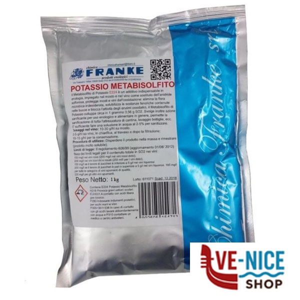 METABISOLFITO DI POTASSIO g 1000 FRANKE PV031Z - EPE468 CHIMICI ENOLOGIA C - immagine 2