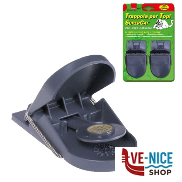 TRAPPOLA TOPI SUPERCAT Pz 2 cm 5x10 h 4 SWISSINNO 1 004 001 TRAPPOLE TOPI C - immagine 3