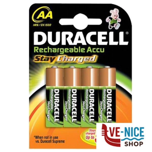 PILA STAYCHARGED STILO mAh 2400 Pz 4 DURACELL DUR1500R4U PILE F - immagine 2